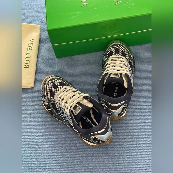 Bottega Veneta Navy Blue Orbit Sneakers